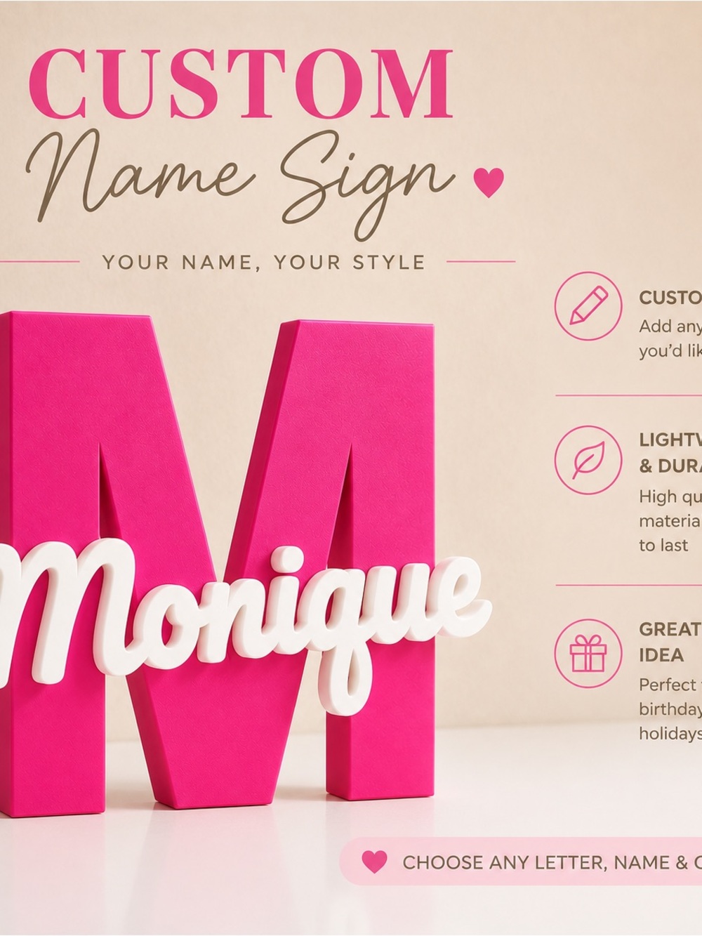 Custom Letter Name Sign